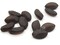 30 21mm Faceted Marquise Frosted Dark Brown Lucite Plastic Beads